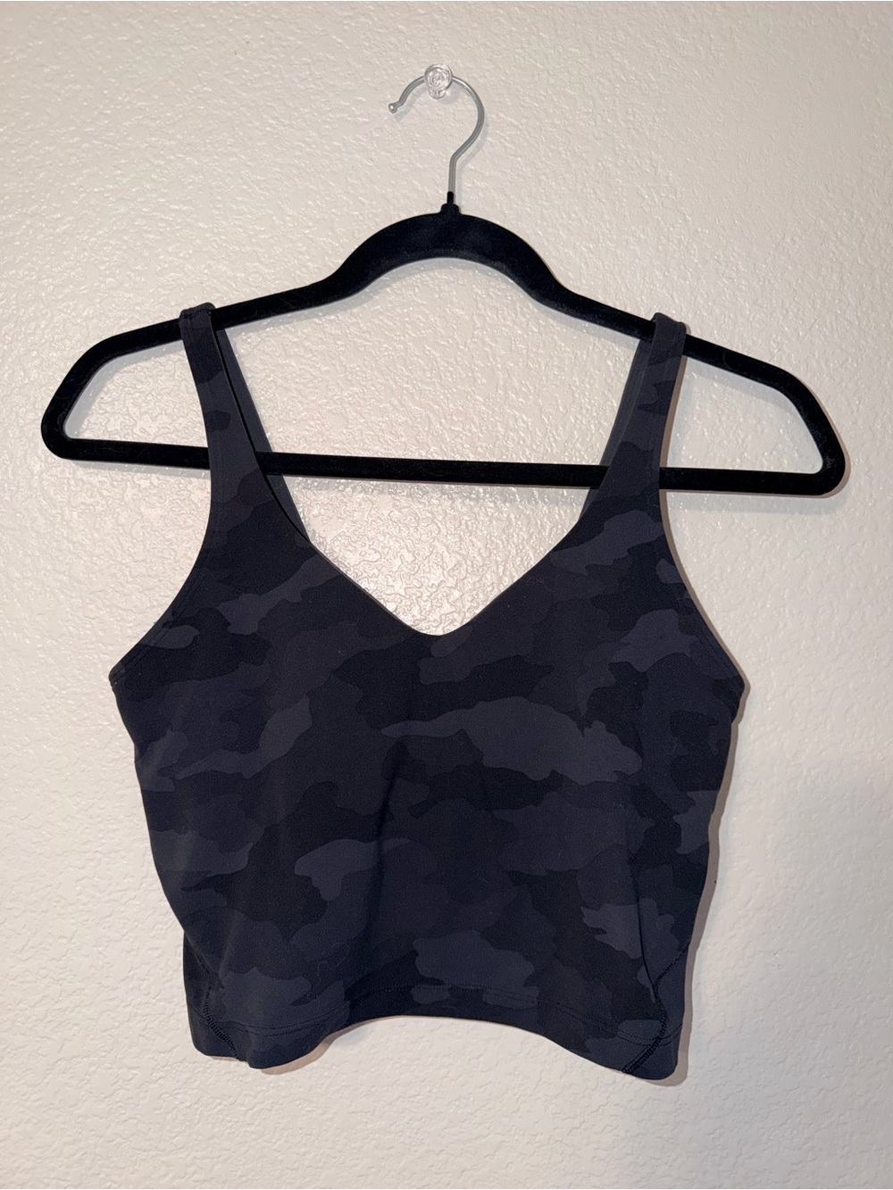 Black and Gray Camo Align Crop Top